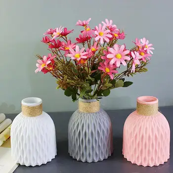 Plastové Vázy Domova Anti-keramické Vázy Imitácia Ratanu Kvetinové Vázy Európskej Moderné Svadobné Dekorácie, Nerozbitný Košík