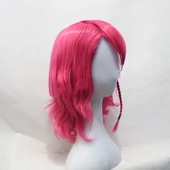 Anime Danganronpa V3 Kazuichi Souda Cosplay Parochňu Štylizované Krátke Pletená Ružová Tepelne Odolných Syntetických Vlasy, Parochne + Parochňu Spp
