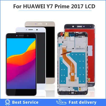 Pre HUAWEI Y7 Prime LCD Displej Dotykový Displej Digitalizátorom. Pre Huawei Y7 Rozkvet 2017 LCD S Rámom TRT L21 L21A L21X LX2 LX1 LX3