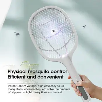 Dva-v-Jednom 6 LED Pasce Mosquito Killer Lampa 3000V Elektrické Chybu Zapper USB Nabíjateľné Lete Anti Lietať Plácačka Pasce Muchy Hmyzu
