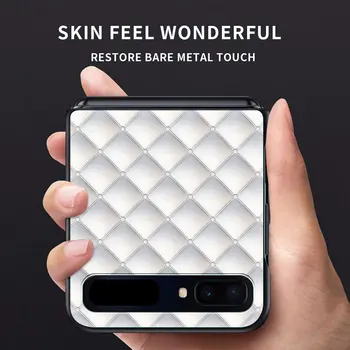 Luxury Diamond Bling PC obal pre Samsung Z Flip Pevného Plastu Smart Phone Bag Galaxy Z Flip 5G Skladacie Rozdelenie Kryt Späť Coque