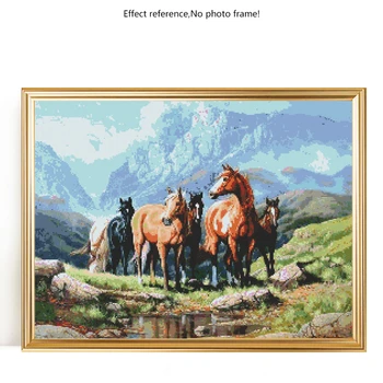 Evershine 5D DIY Diamond Maľovanie Kôň Mozaiky Diamond Výšivky Cross Stitch Zvieratá Obraz Kamienkami Domova Darček