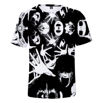 Nový Japonský Slávny Horor Comics Junji Ito 3D T-tričko Unisex Deti Letné Anime Krátky Rukáv O-krku Harajuku Horor Printed Tee