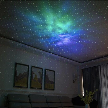 Aurora Star Galaxy Hviezdne Nebo LED Projektor Lampa Rotujúce Nočné Svetlo Farebné Hmlovina Cloud Lampa Atmospher Spálne Vedľa Lampy