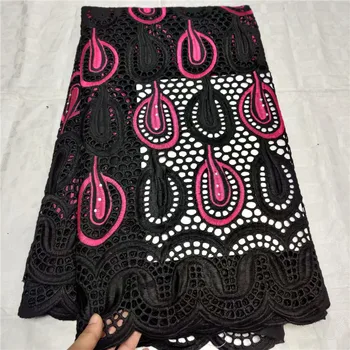 Horúce Vyšívané švajčiarskej čipky textílie afriky čipky textílie swiss voile čipky vo švajčiarsku 5yards nigérijský textílie, čipky na šaty