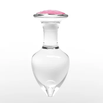 SOURCION Crystal Ružové Sklo Análny Plug Diamond Vložiť Šperky Transparentný Análny Zadok Plug Vibrátor Buttplug Dildo Análny Sex Hračky