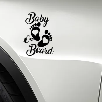 Móda Krásne Auto Nálepky Baby na Palube Dekor Nepremokavé Vinyl Obtlačok na Mitsubishi Lada Honda Crv VW Passat Škoda,17 cm*12 cm