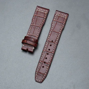 Originálny kožený remienok Prvá vrstva cowhide pre IWC pilot kožené hodinky remienok príslušenstvo muž 20 21 22 mm