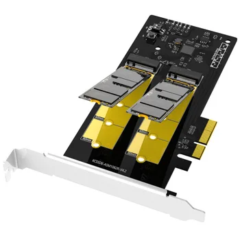 PCI-E X4, X8, X16 M. 2 Ngff Dual Ssd Adaptér S Raid vysokorýchlostné Sata Pole Externé M2 SSD Adaptér Doska Urýchľovač Karty