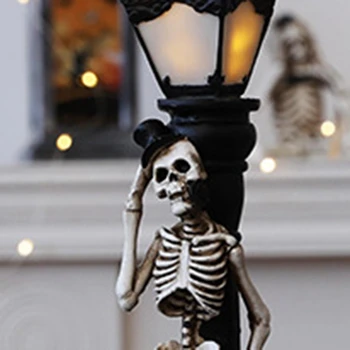 1 Pár Halloween Simulácia Pouličné Lampy Dekorácie Dodávky Lebky Lampa Svietiť, Strašidelný Dom, Nákupné Centrum Bar Rekvizity