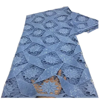 Africké Čipky Textílie 2021 Vysoko Kvalitnej Čipky francúzske Mlieko Hodváb Čipky Textílie S Flitrami Nigéria Party Šaty, Šitie x19-60