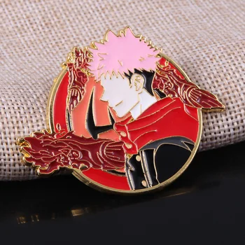 Veľká Veľkosť Anime Jujutsu Kaisen Inumaki Toge Kolíky Brošňa Pohode Karikatúra Obrázok Gojo Satoru Smalt Odznak Brošne Klopě Pin Šperky