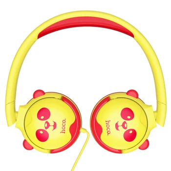 HOCO Detské Káblové Slúchadlá Pre Deti S Mikrofónom Max 85 db pre potravinársky Materiál Over-Ear Slúchadlá Pre Deti iPad, Kindle