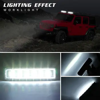 7 Palcový LED Malé jednoradové Pozornosti Auto Mtorcycle Vozidlo SUV Off-road Lampa 8D Konvexné Šošovky Pracovné Svetlo Bar Jazdy Hmlové Svetlo