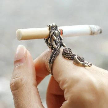 Dragon-tvarované Cigariet Krúžok Inovatívne Medi Cigariet Držiteľ Cigaru Rack Dekoratívne Fajčenie Doplnky Pre Ženy, Mužov