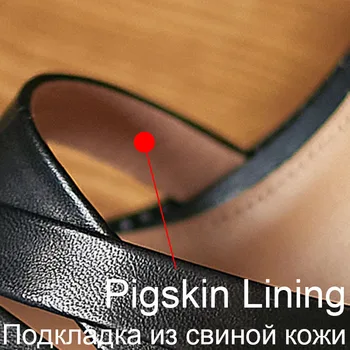 Platforma Topánky Ženy, Skutočné Krava Kožené Sandále Pre Ženy Topánky 2021 Lete Otvorenou Špičkou Mid-Náklon Sandále Ženy