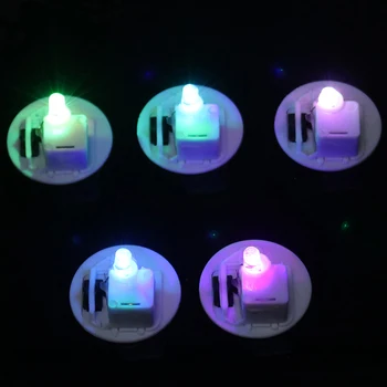 5 ks Farebné Farebné Nočné Svetlo Sviečky Svetlá LED Base Elektronické Svetelné Hračky, Príslušenstvo Pohybu, Nočné Svetlá