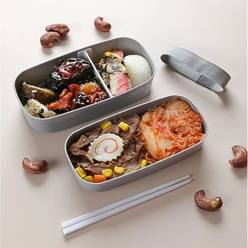 Chladnička Fresh-vedenie Box Dvojité vrstvený Bento Box Plastový Materiál Potraviny Detí Lunch Box Kuchynské pomôcky Príslušenstvo