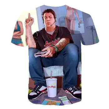 Letné GTA 5 Hra Kvalitu 3D Krátky Rukáv T-shirt Chlapec Dievča Detí Dieťa Oblečenie Farebné Ulici Hot Boj GTA 5 Chlapcov, Oblečenie