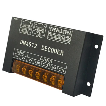 DMX512 Dekodér Stmievač DC12-24V 3CH * 8A/ 4CH x 4A 3/4 Kanál Ovládač RGBW DC12V-24V Pre RGB 5050 3528 Svetlo Bar
