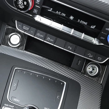 Auto Styling Cigaretový Zapaľovač Panel Dekorácie Kryt Výbava Pre Audi Q5 FY 2018 2019 LHD Nehrdzavejúcej Ocele Interiérové Doplnky