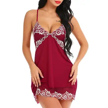 2021 Sexy Ženy, Kvet Pyžamo tvaru bez Rukávov Backless Šaty Nightgown Sleepwear pre Ženy Noc Šaty Nosiť Farbou