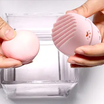 Prenosné Duté Formy-odolné Silikónové Powder Puff make-up Vajcia Úložný Box Kryt Ochranný G8J8