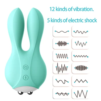 12 Frekvencia Prsia Stimulátor Klitorisu Masér Sex Produkty Vibrátory Vajcia Elektrickým Prúdom Rabbit Vibrátor sexuálnu Hračku pre Ženy Muži