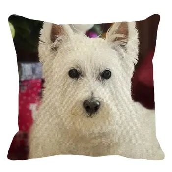 XUNYU Cute Pet Dog Vankúš West Highland White Teriér Bielizeň Hodiť Vankúš Dieťa rozkladacia Pohovka Dekoratívny Vankúš C0091
