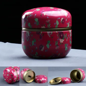 Kuchyňa Čaj Box Jar Skladovanie Držiteľa Cukríky Plechovky Teaware Čaj Caddies Cínové Nádoby Skrýša Úložný Box 1 Ks