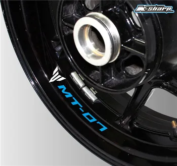 Nový Motocykel upravené pneumatiky reflexné nálepky tvorivé kolesa rim logo kotúča, Pre YAMAHA MT-07 mt 07 nálepky