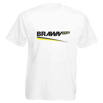 Brawn GP Auto Logo Tees Prispôsobiť T shirt Muž Človeka Bavlna Hip Hop College Topy Krátke Rukávy Auto Nadšencov Trať Deň Preteky F1