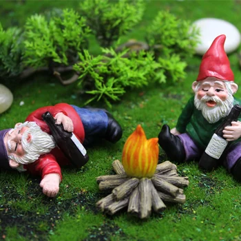 Mini Opitý Trpaslíci Trpaslík Rozprávková Záhrada Socha Miniatúry Nádvorie Elf Obrázok Živice Micro Krajiny Vonkajšie Figúrka Ornament