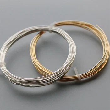 0.3-1.0 mm 2m Vákuové pokovovanie Zlata, Striebra, medi Vinutia zlatá niť Mäkké motúzov Drôt, kábel na výrobu šperkov a materiál, príslušenstvo