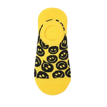 Unisex Kawaii Cartoon Ovocie Žena Ponožky Bavlna Tenký Silikónový Protišmykové Neviditeľné Zábavné Ponožky Ženy na Jar Leto 42702